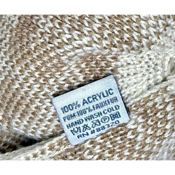 C.C. Leopard Print Knit Beanie  Faux Fur Pom Womens Winter Hat Trendy Acrylic - Picture 6 of 8